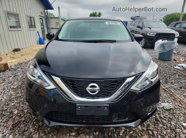 3N1AB7AP4KY390356 2019 NISSAN SENTRA Black Вид спереду