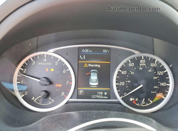 3N1AB7AP4KY393242 2019 NISSAN SENTRA White Սարքավորումների վահանակի տեսք