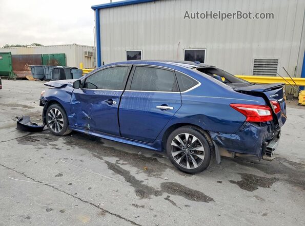 3N1AB7AP4KY399137 2019 NISSAN SENTRA Blue უკანა მარცხენა