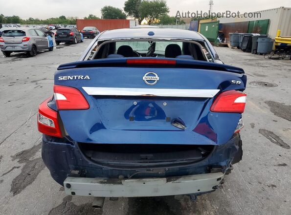 3N1AB7AP4KY399137 2019 NISSAN SENTRA Blue უკანა ხედი