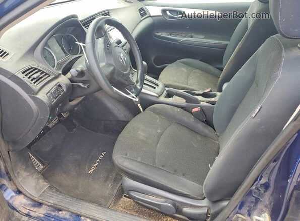 3N1AB7AP4KY412601 2019 NISSAN SENTRA Blue Widok wnętrza z przodu