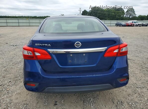 3N1AB7AP4KY412601 2019 NISSAN SENTRA Blue Widok z tyłu