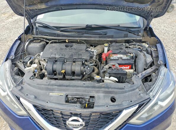 3N1AB7AP4KY412601 2019 NISSAN SENTRA Blue Widok wnętrza z tyłu