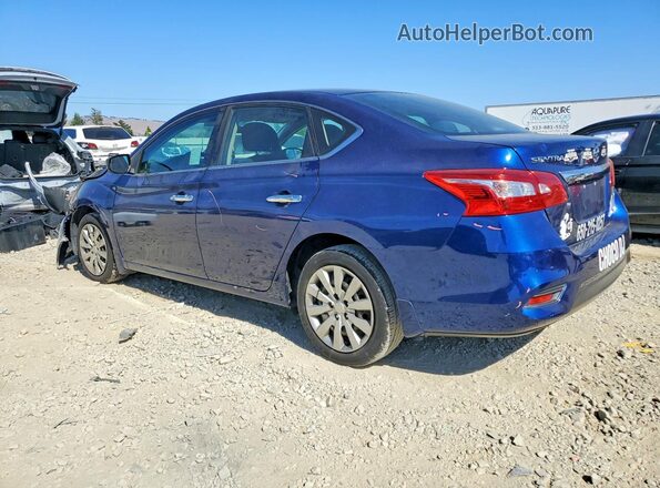 3N1AB7AP4KY424327 2019 NISSAN SENTRA Синий Задняя левая четверть
