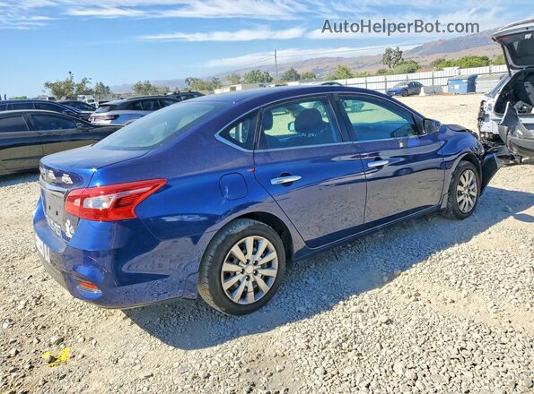 3N1AB7AP4KY424327 2019 NISSAN SENTRA Синий Задняя правая четверть