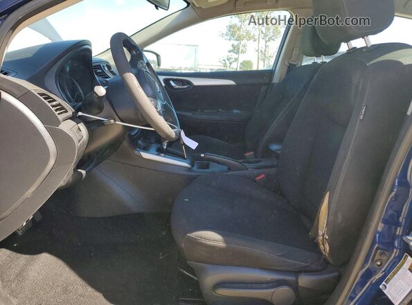 3N1AB7AP4KY424327 2019 NISSAN SENTRA Синий Вид салона спереди