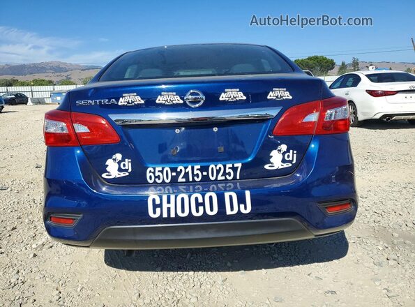 3N1AB7AP4KY424327 2019 NISSAN SENTRA Синий Вид сзади