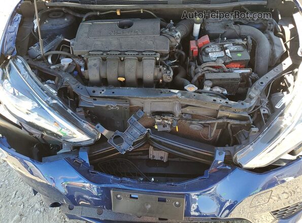 3N1AB7AP4KY424327 2019 NISSAN SENTRA Синий Вид задней части салона