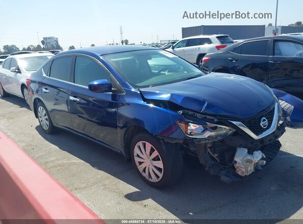 3N1AB7AP4KY432458 2019 NISSAN SENTRA Blue Սալոնի 360 աստիճան տեսք