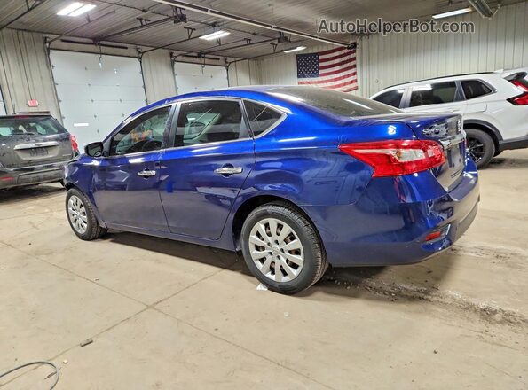 3N1AB7AP4KY444643 2019 NISSAN SENTRA Blue Tył lewy