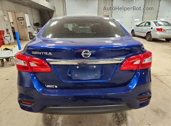 3N1AB7AP4KY444643 2019 NISSAN SENTRA Blue Widok z tyłu