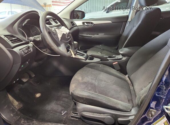 3N1AB7AP4KY444643 2019 NISSAN SENTRA Blue Widok wnętrza z przodu