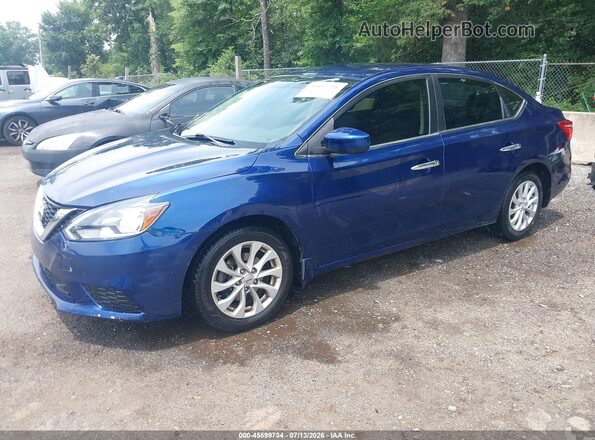 3N1AB7AP4KY455481 2019 NISSAN SENTRA Blue Vista tres cuartos delantera izquierda