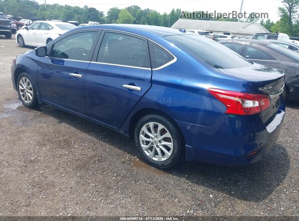 3N1AB7AP4KY455481 2019 NISSAN SENTRA Blue Trasero izquierdo