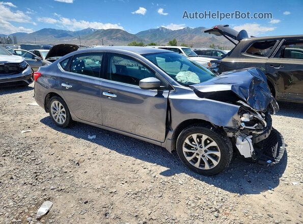 3N1AB7AP4KY457909 2019 NISSAN SENTRA Gray Front right