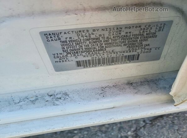 3N1AB7AP5GL644063 2016 NISSAN SENTRA White Շարժիչի բաժամունքի տեսք