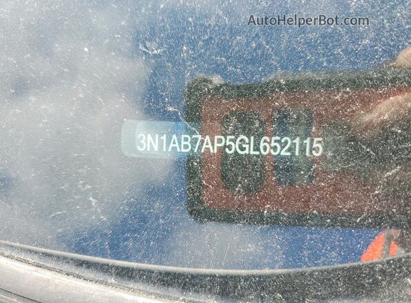 3N1AB7AP5GL652115 2016 NISSAN SENTRA Silver Widok naklejki z numerem VIN