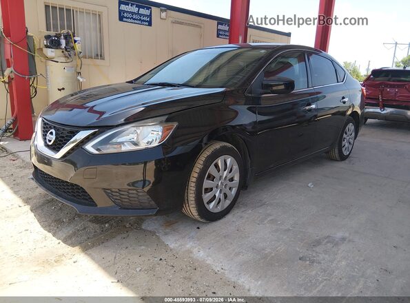 3N1AB7AP5GL679363 2016 NISSAN SENTRA Black წინა მარცხენა ხედი სამი მეოთხედიდან