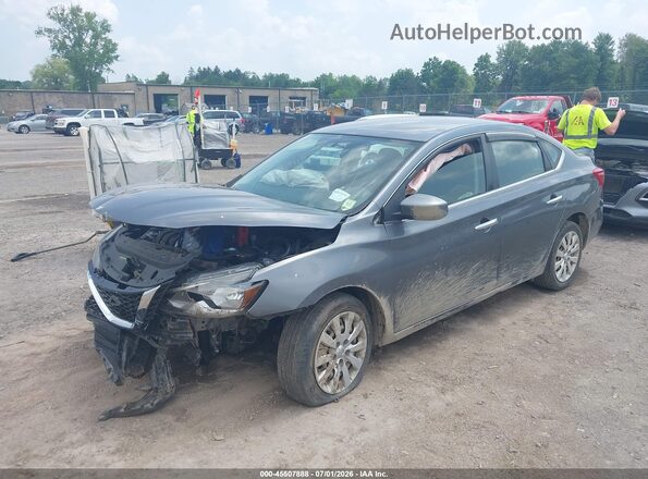 3N1AB7AP5GL684014 2016 NISSAN SENTRA Gray Առջևի ձախ երեք քառորդ տեսարան