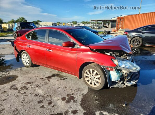 3N1AB7AP5HL651791 2017 NISSAN SENTRA Red წინა მარჯვენა