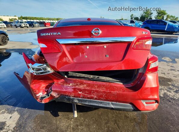 3N1AB7AP5HL651791 2017 NISSAN SENTRA Red უკანა ხედი