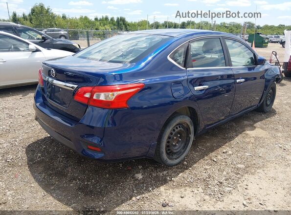 3N1AB7AP5HY245951 2017 NISSAN SENTRA Синий Задняя правая четверть
