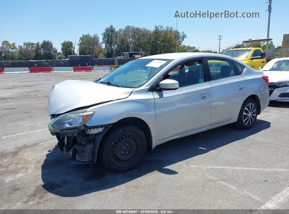 3N1AB7AP5HY271742 2017 NISSAN SENTRA Silver წინა მარცხენა ხედი სამი მეოთხედიდან