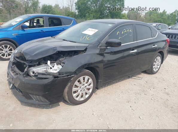 3N1AB7AP5HY339425 2017 NISSAN SENTRA Черный Передняя левая четверть