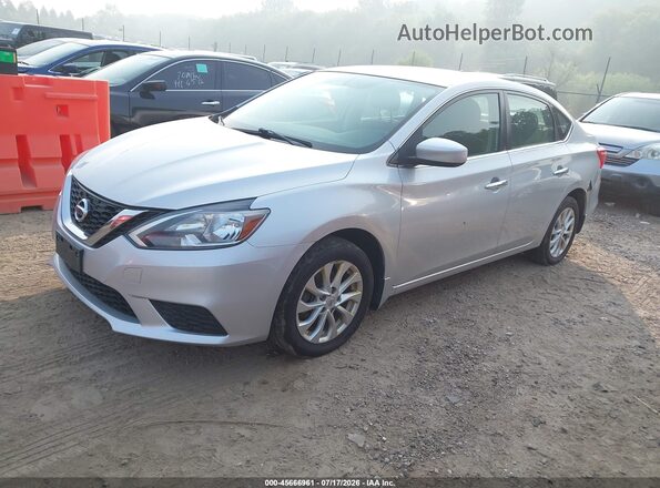 3N1AB7AP5HY344639 2017 NISSAN SENTRA Silver Առջևի ձախ երեք քառորդ տեսարան