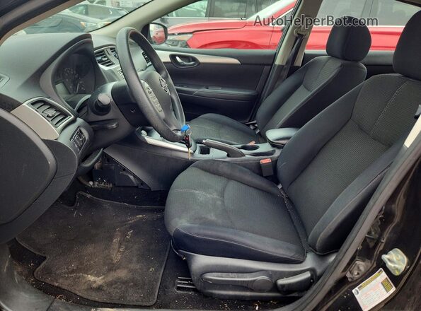 3N1AB7AP5HY350179 2017 NISSAN SENTRA Black წინა სალონის ხედი