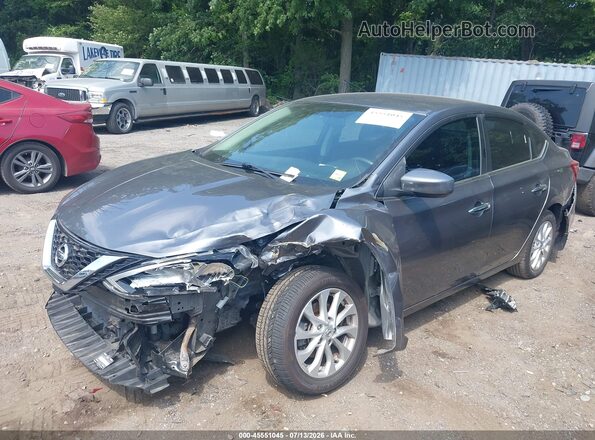 3N1AB7AP5JL620207 2018 NISSAN SENTRA Gray წინა მარცხენა ხედი სამი მეოთხედიდან
