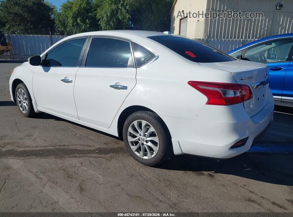 3N1AB7AP5JL622121 2018 NISSAN SENTRA Белый Задняя левая четверть