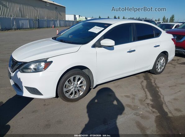 3N1AB7AP5JL622121 2018 NISSAN SENTRA Белый Передняя левая четверть