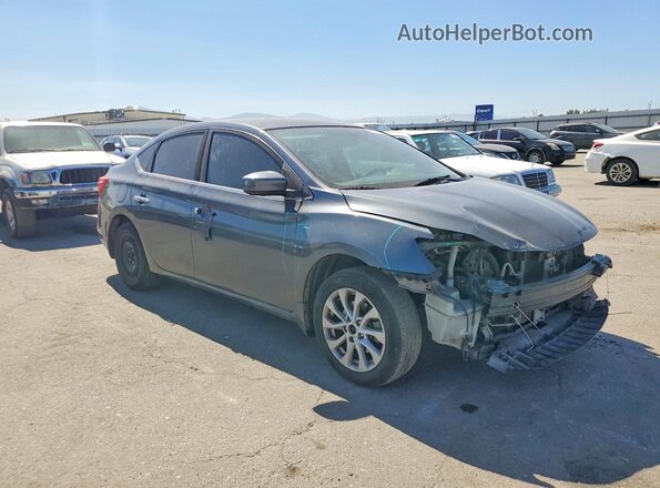 3N1AB7AP5JL626332 2018 NISSAN SENTRA Gray Przód prawy