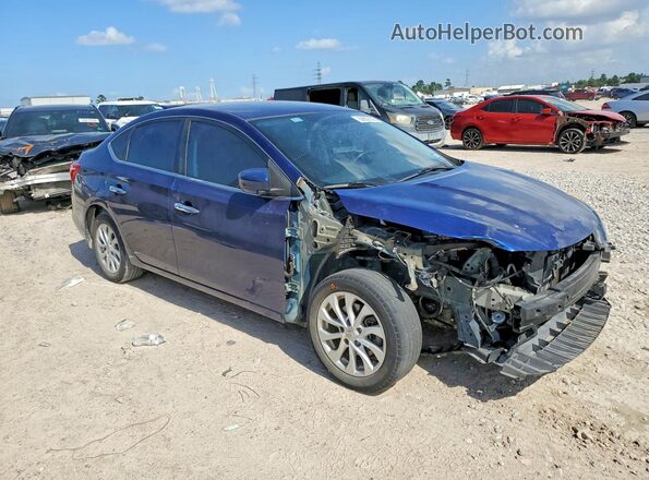 3N1AB7AP5JL640411 2018 NISSAN SENTRA Blue Передня права чверть