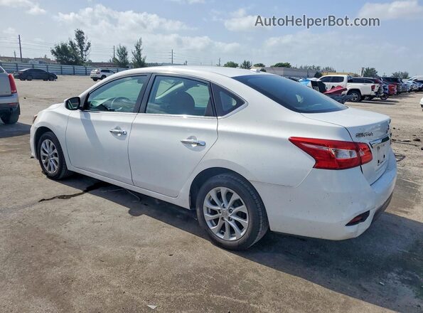 3N1AB7AP5KL610407 2019 NISSAN SENTRA White Trasero izquierdo