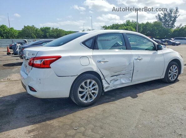 3N1AB7AP5KL610407 2019 NISSAN SENTRA White Trasero derecho