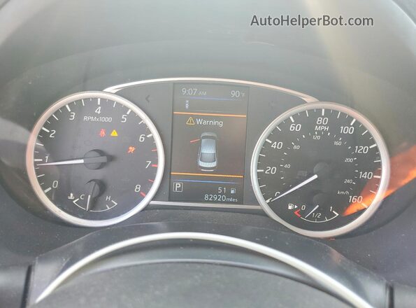 3N1AB7AP5KL610407 2019 NISSAN SENTRA White Vista del cuadro de instrumentos