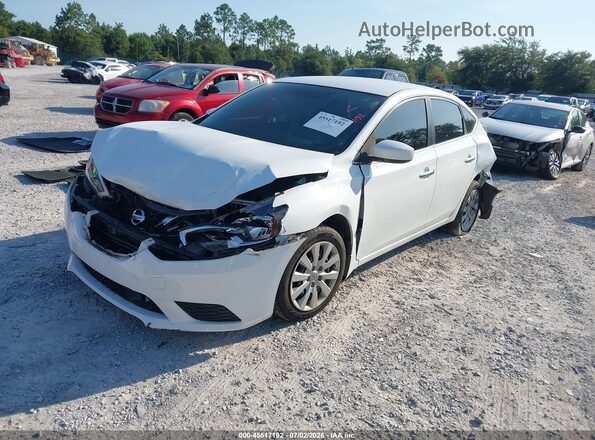 3N1AB7AP5KY209037 2019 NISSAN SENTRA White წინა მარცხენა ხედი სამი მეოთხედიდან