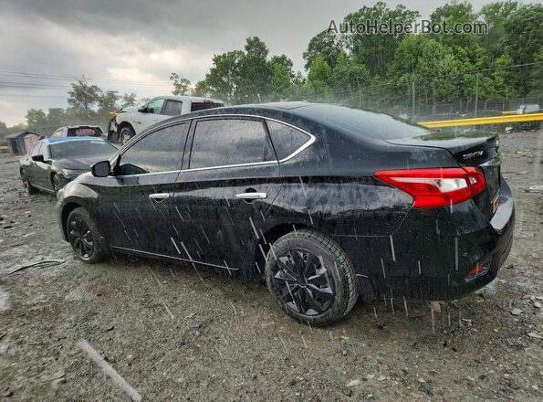 3N1AB7AP5KY234052 2019 NISSAN SENTRA Black უკანა მარცხენა