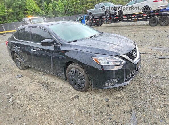 3N1AB7AP5KY234052 2019 NISSAN SENTRA Black წინა მარჯვენა