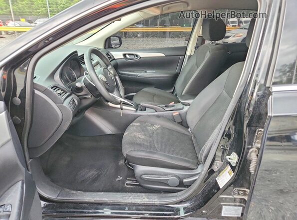 3N1AB7AP5KY234052 2019 NISSAN SENTRA Black წინა სალონის ხედი