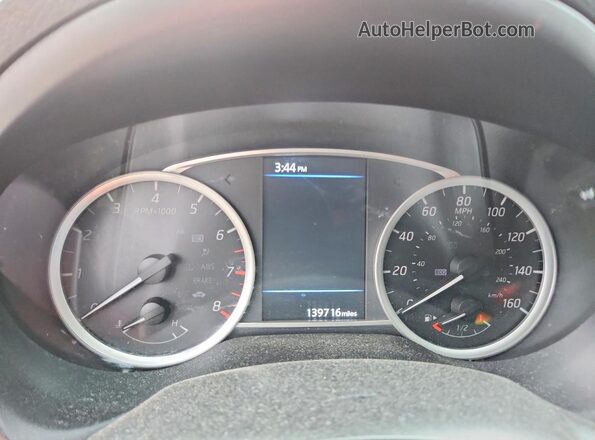 3N1AB7AP5KY234052 2019 NISSAN SENTRA Black ხელსაწყოთა პანელის ხედი