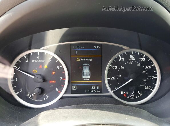 3N1AB7AP5KY242121 2019 NISSAN SENTRA White Widok zestawu wskaźników