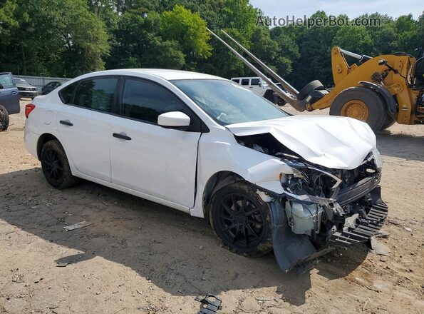 3N1AB7AP5KY242121 2019 NISSAN SENTRA White Przód prawy