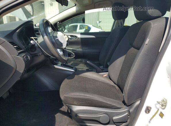 3N1AB7AP5KY242121 2019 NISSAN SENTRA White Widok wnętrza z przodu