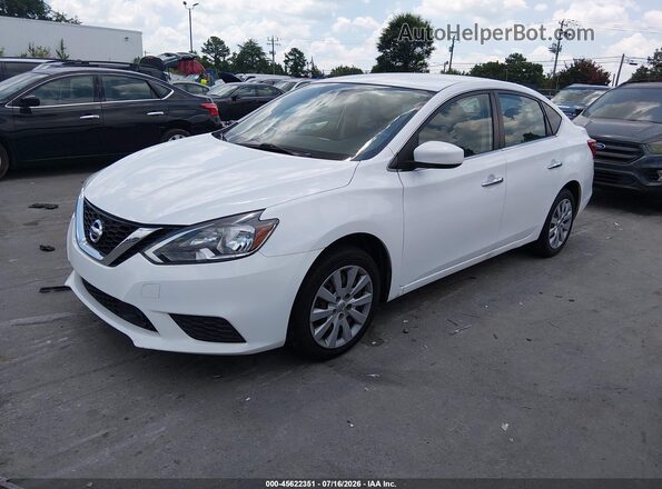 3N1AB7AP5KY251272 2019 NISSAN SENTRA White Առջևի ձախ երեք քառորդ տեսարան