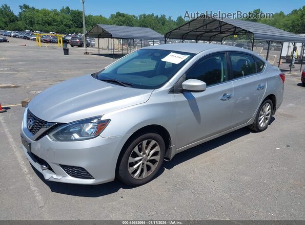 3N1AB7AP5KY252101 2019 NISSAN SENTRA Silver Առջևի ձախ երեք քառորդ տեսարան