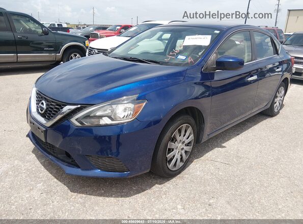 3N1AB7AP5KY264703 2019 NISSAN SENTRA Blue Передня ліва чверть