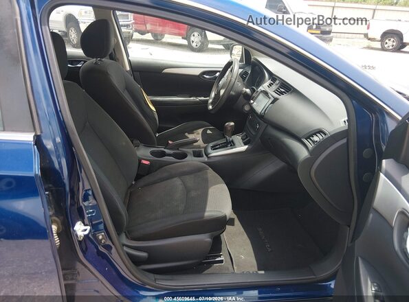 3N1AB7AP5KY264703 2019 NISSAN SENTRA Blue Вид салону спереду